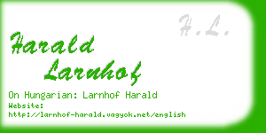 harald larnhof business card
